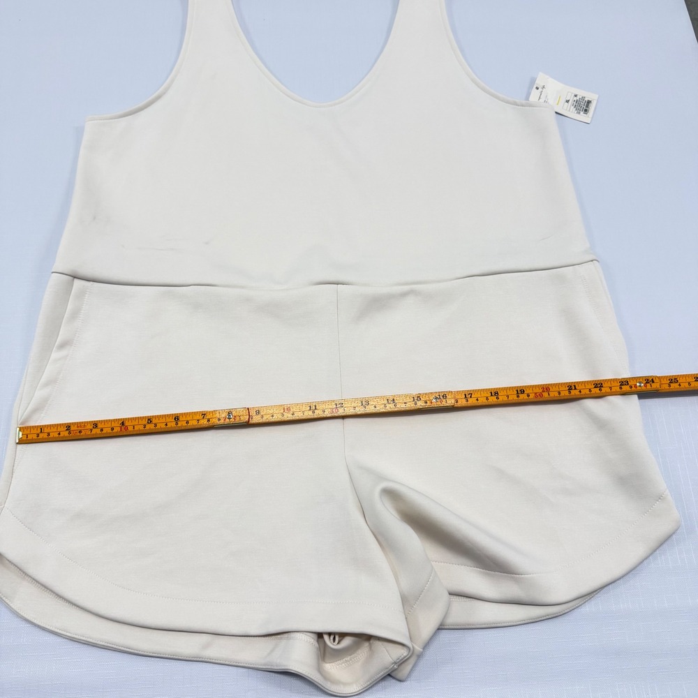 All in Motion Womens Active Romper XL Cream Sleeveless V-Neck Pockets 018011580 - Picture 6 of 9